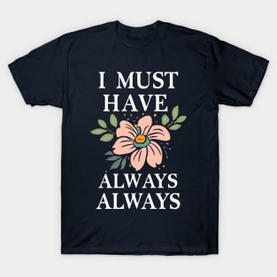 Flower lover quote Claude Monet T-Shirt